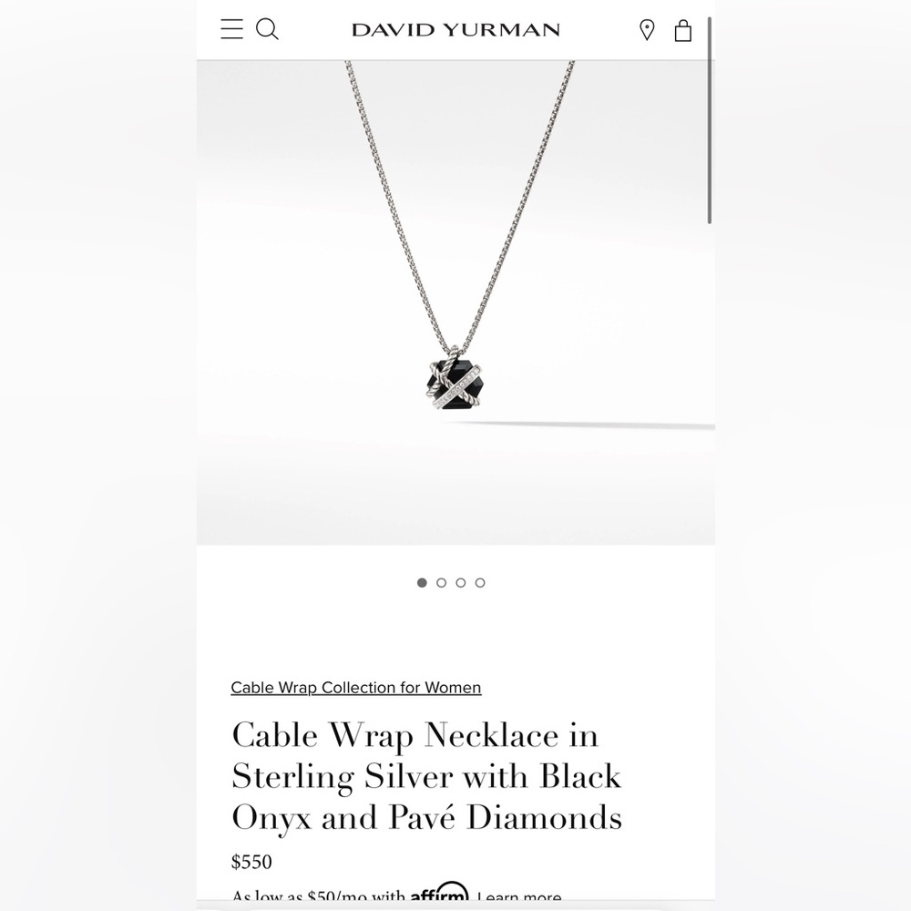 Cable Wrapped Necklace with Pavè Diamonds